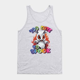 Too Cute To Spook Rainbowcore Rabbit Ghost Tank Top